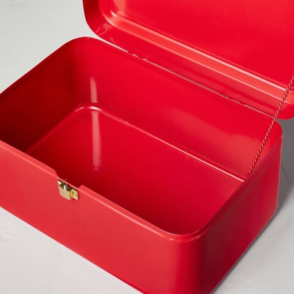 Hearth & Hand Magnolia Metal Latch Box Red/Gold - Christmas 2023‎ - Picture 3 of 5